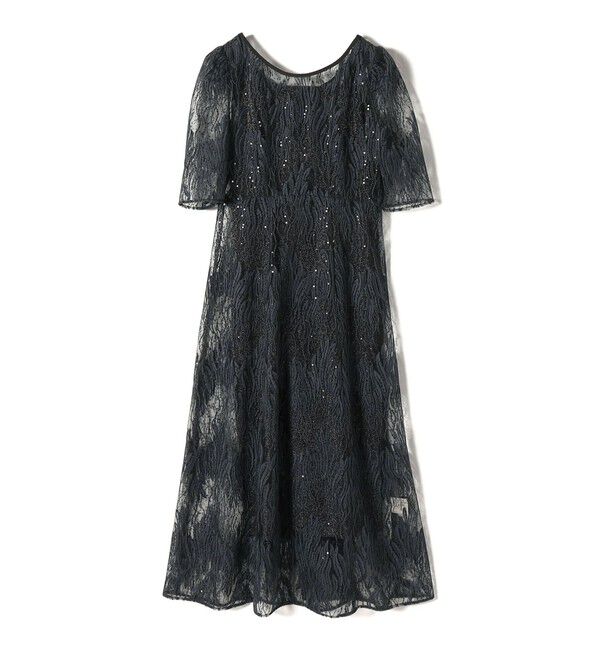 SHIPS for women「kaene:スパンコール 刺繍 ワンピース（セレモニー対応可）」|ワンピース|