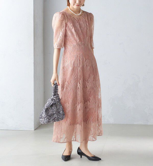 SHIPS for women「kaene:スパンコール 刺繍 ワンピース（セレモニー対応可）」|ワンピース|