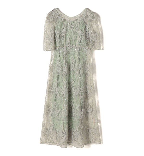 SHIPS for women「kaene:スパンコール 刺繍 ワンピース（セレモニー対応可）」|ワンピース|