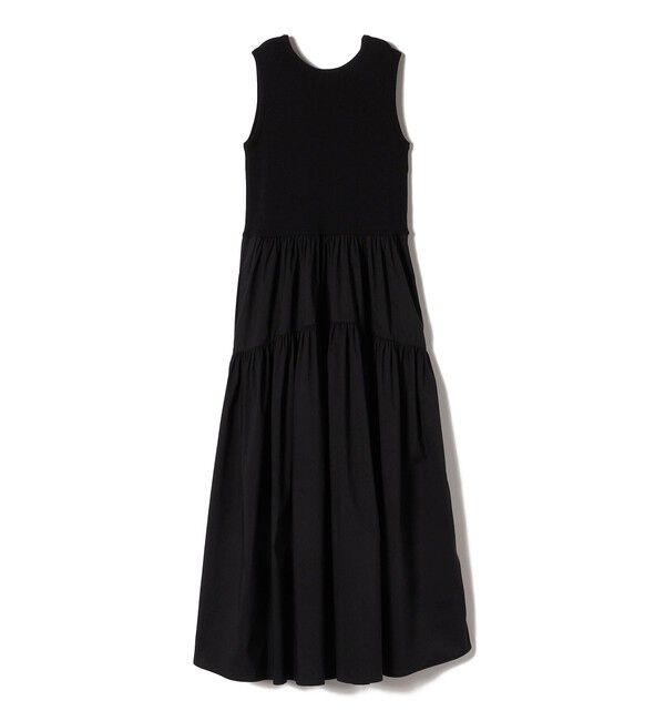 SHIPS for women「〈手洗い可能〉コットン リブ ノースリーブ &times; 布帛 スカート ワンピース」|ワンピース|