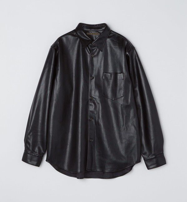 SHIPS「BENCH MARKING SHIRT: レギュラーカラー 合成皮革 シャツ」|シャツ・ブラウス|