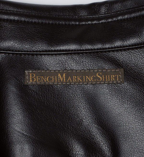 SHIPS「BENCH MARKING SHIRT: レギュラーカラー 合成皮革 シャツ」|シャツ・ブラウス|