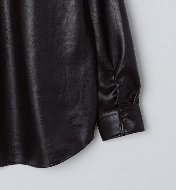 SHIPS「BENCH MARKING SHIRT: レギュラーカラー 合成皮革 シャツ」|シャツ・ブラウス|