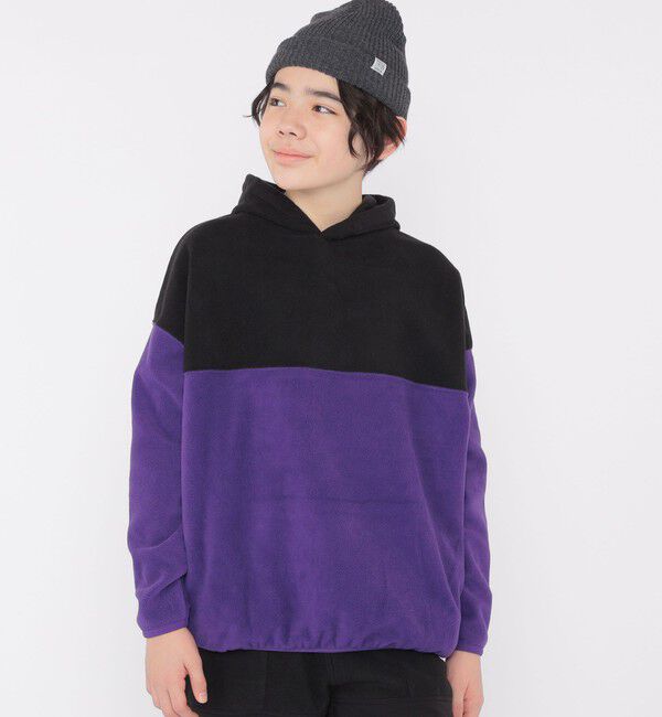 SHIPS KIDS「SHIPS KIDS:140～160cm / フリース ゲーミング パーカー」|パーカー|ブラック