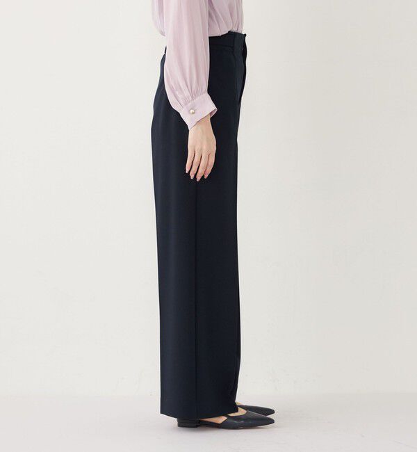 SHIPS Colors 「SHIPS Colors:〈手洗い可能/セットアップ対応可〉ストレッチ ジョーゼット ワイドパンツ」|その他|