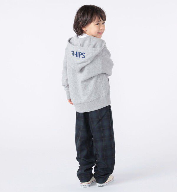 SHIPS KIDS「SHIPS KIDS:100～130cm / ロゴ フード ジップ パーカ」|パーカー|