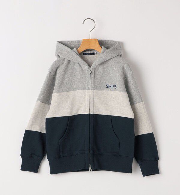 SHIPS KIDS「SHIPS KIDS:100～130cm / ロゴ フード ジップ パーカ」|パーカー|