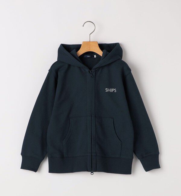 SHIPS KIDS「SHIPS KIDS:100～130cm / ロゴ フード ジップ パーカ」|パーカー|