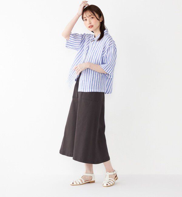 SHIPS Colors 「SHIPS Colors:〈洗濯機可能〉カラーデニム スカート」|フレア|