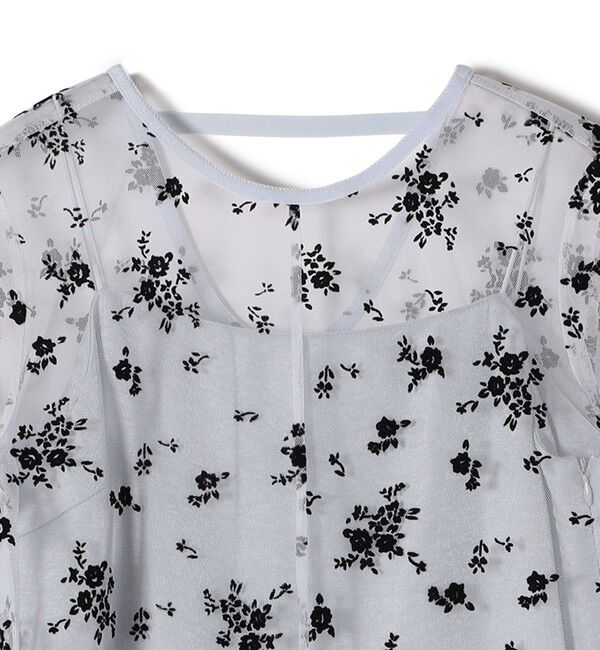 SHIPS for women「kaene:フロッキー レース &times; サテン 2WAY ワンピース（セレモニー対応可）」|ドレス|