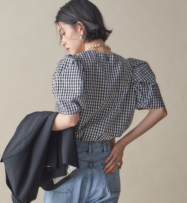 SHIPS for women「SHIPS NINE CASE:〈手洗い可能〉パフ スリーブ ブラウス」|シャツ・ブラウス|