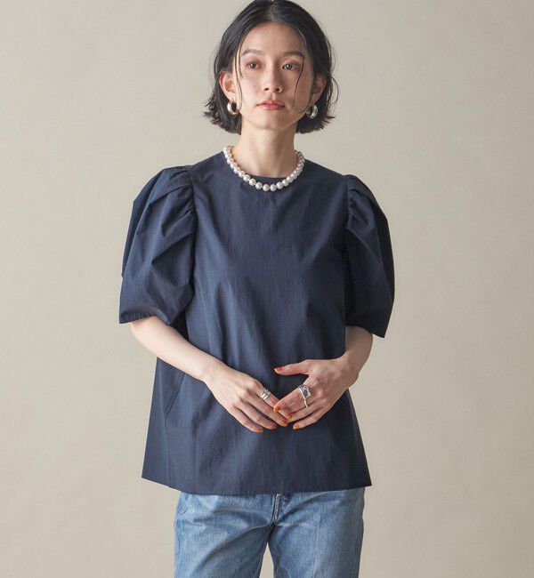 SHIPS for women「SHIPS NINE CASE:〈手洗い可能〉パフ スリーブ ブラウス」|シャツ・ブラウス|