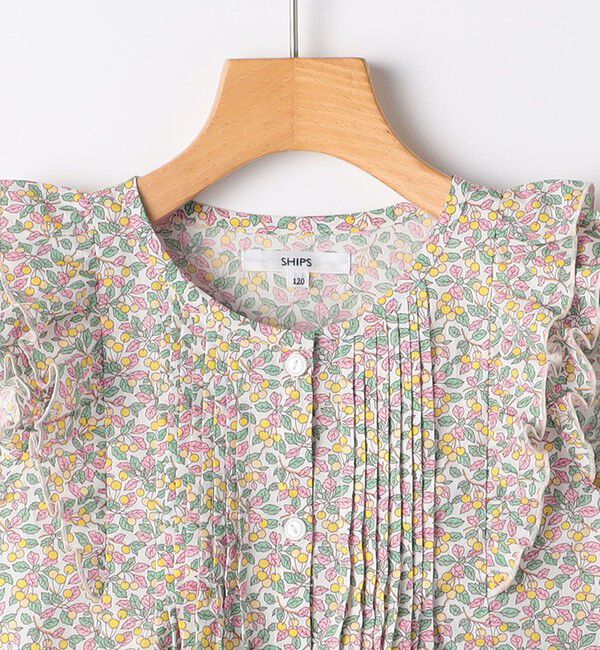 SHIPS KIDS「SHIPS KIDS:140～150cm / リバティ フリル ブラウス」|シャツ・ブラウス|