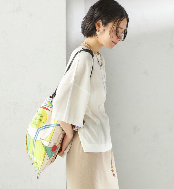 SHIPS for women「〈手洗い可能〉18G コットン ナイロン ワイド スリーブ プルオーバー」|ニット・セーター|