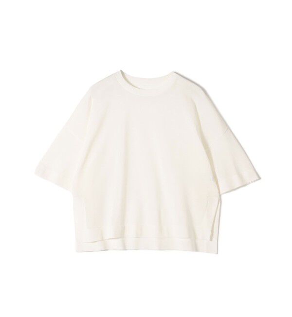 SHIPS for women「〈手洗い可能〉18G コットン ナイロン ワイド スリーブ プルオーバー」|ニット・セーター|