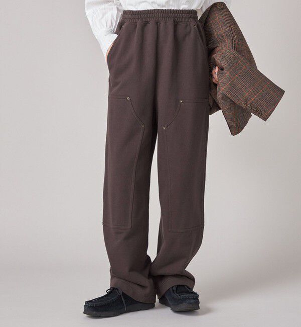 SHIPS for women「SHIPS NINE CASE:〈洗濯機可能〉裏毛 ダブルニー パンツ」|その他|ブラウン