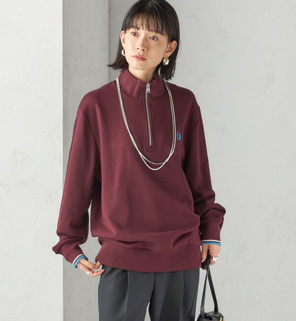 SHIPS for women「FRED PERRY: M3574 HALF ZIP SHIRT」|スウェット・ジャージ|