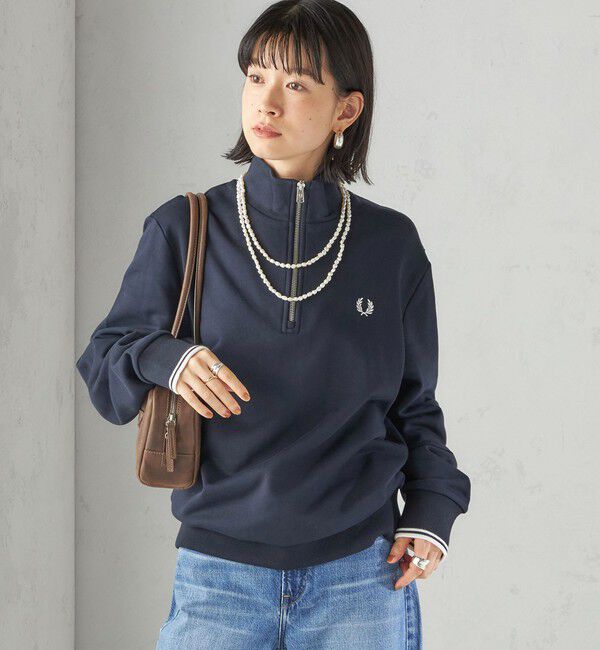 SHIPS for women「FRED PERRY: M3574 HALF ZIP SHIRT」|スウェット・ジャージ|