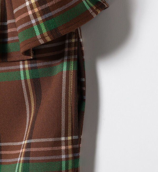 SHIPS any「SHIPS any:〈洗濯機可能〉チェック フリル ティアード サロペット」|オールインワン|