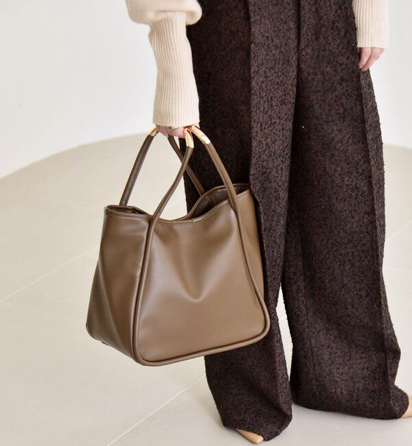 quaranciel「quaranciel: A4 メタルハンドル 2way スクエア トートバッグ」|トートバッグ|