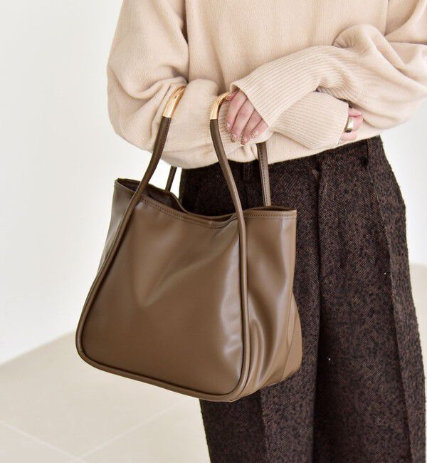 quaranciel「quaranciel: A4 メタルハンドル 2way スクエア トートバッグ」|トートバッグ|