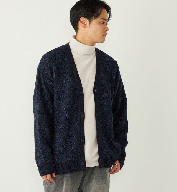 SHIPS Colors 「SHIPS Colors:〈手洗い可能〉ジャカード モール カーディガン」|カーディガン|