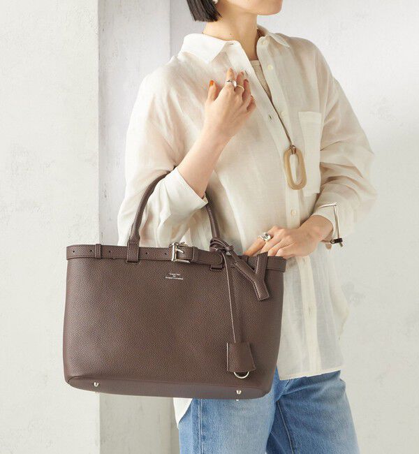SHIPS for women「【WEB限定】George Cinq:BELTED TOTO BAG（M）」|トートバッグ|ブラウン
