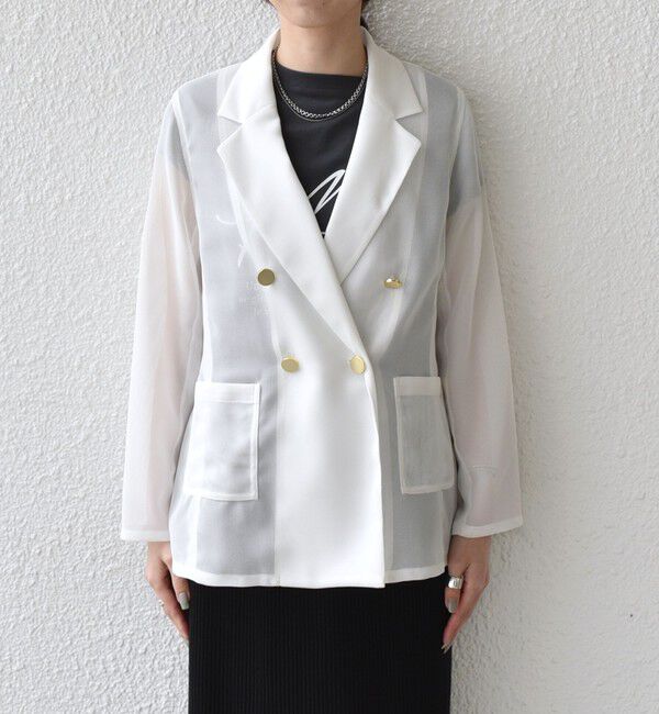 SHIPS Colors 「SHIPS Colors:〈手洗い可能〉メッシュ テーラード ジャケット」|テーラードジャケット|