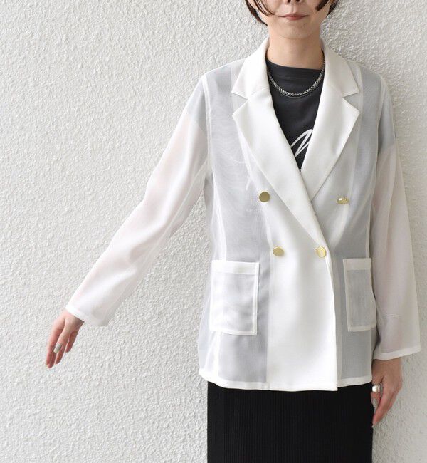 SHIPS Colors 「SHIPS Colors:〈手洗い可能〉メッシュ テーラード ジャケット」|テーラードジャケット|