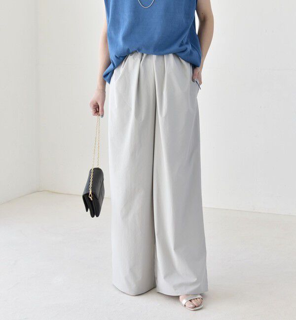 quaranciel「《予約》quaranciel:〈接触冷感/UVカット/撥水加工〉ラッシュガード ギャザー ワイド イージー パンツ」|その他|