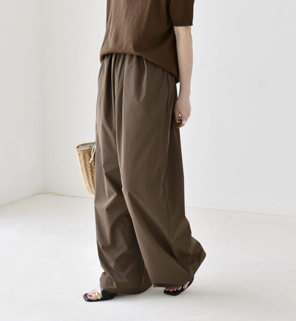 quaranciel「《予約》quaranciel:〈接触冷感/UVカット/撥水加工〉ラッシュガード ギャザー ワイド イージー パンツ」|その他|