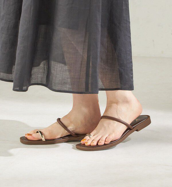 SHIPS for women「《予約》NICOLAS LAINAS: リング フラット サンダル」|サンダル|