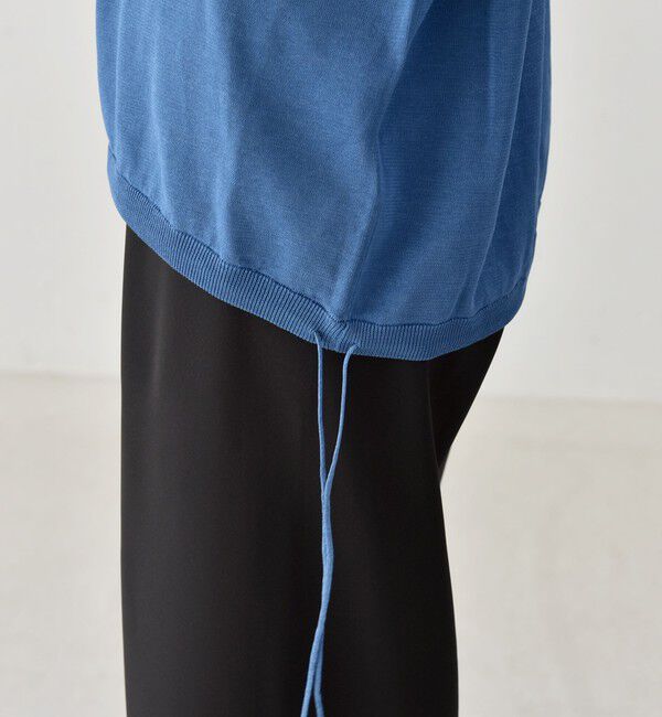 quaranciel「《予約》quaranciel:〈手洗い可能〉ドロスト フレンチスリーブ シアー ニット プルオーバー」|ニット・セーター|