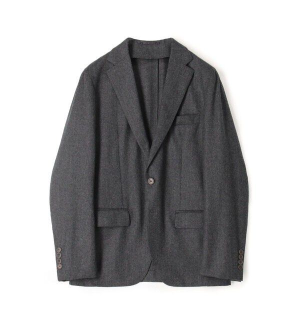 TOMORROWLAND MENS「Super120'sウールフランネル シングルブレステッド2Bジャケット Canonico」|テーラードジャケット|17 チャコールグレー