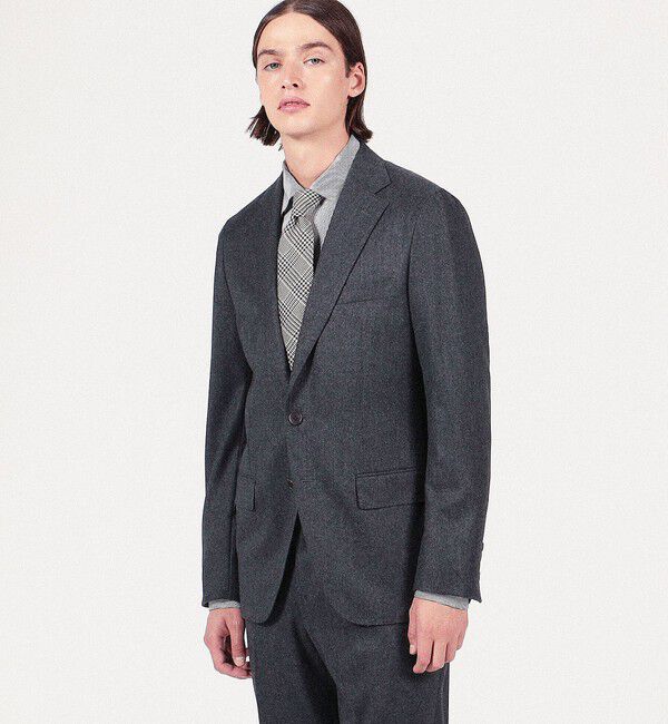 TOMORROWLAND MENS「Super120'sウールフランネル シングルブレステッド2Bジャケット Canonico」|テーラードジャケット|