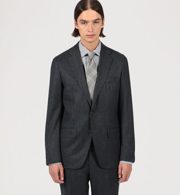 TOMORROWLAND MENS「Super120'sウールフランネル シングルブレステッド2Bジャケット Canonico」|テーラードジャケット|
