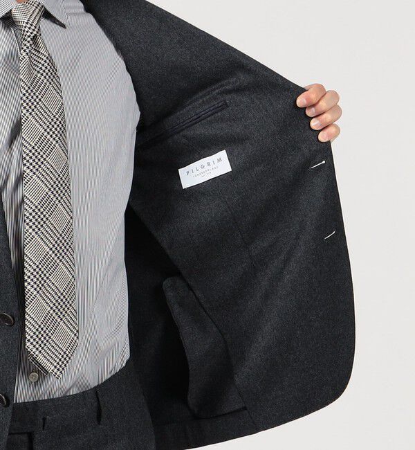 TOMORROWLAND MENS「Super120'sウールフランネル シングルブレステッド2Bジャケット Canonico」|テーラードジャケット|
