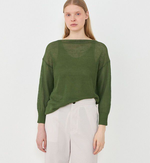 GALERIE VIE「リネンコード バスクプルオーバー」|ニット・セーター|