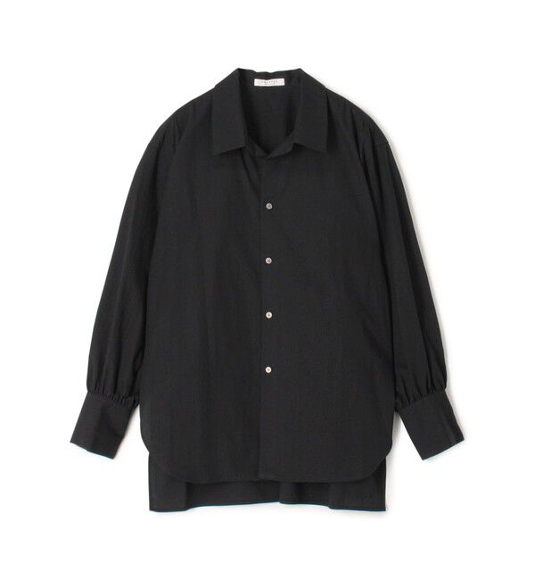 MACPHEE「コットンドビーストライプ オープンカラーシャツ」|シャツ・ブラウス|17 チャコールグレー