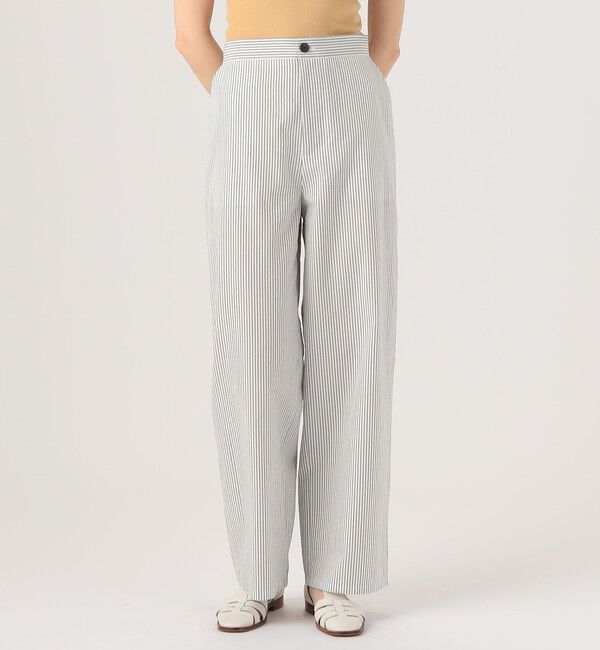 GALERIE VIE「コットンサッカー イージーストレートパンツ」|チノ|