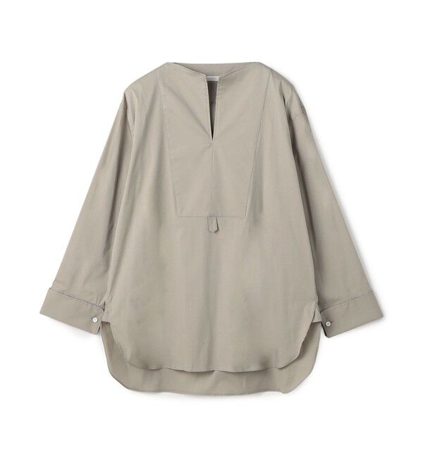 GALERIE VIE「ストレッチタイプライター ブザムロングブラウス」|シャツ・ブラウス|15 グレー