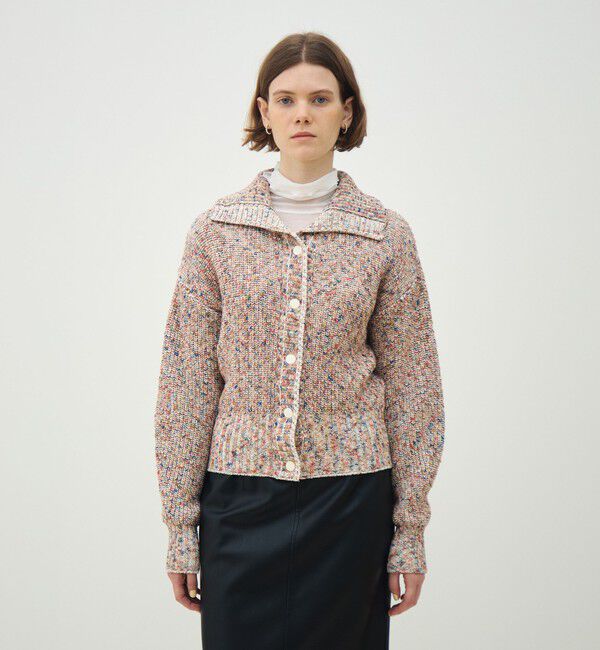 MACPHEE「ハイブリットコットンツイーディー コンパクトブルゾン」|カーディガン|