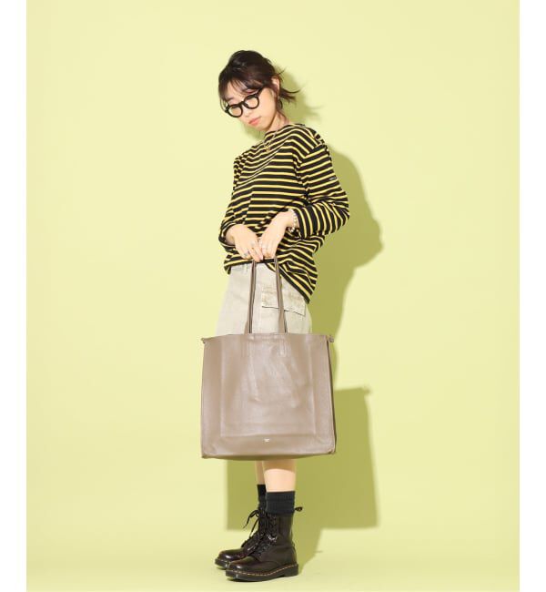  「【blancle/ ブランクレ】S.LETHER SQUEEZE BIG TOTE」|トートバッグ|