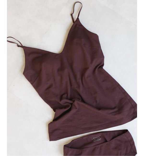 EMILYWEEK「《予約》【RESET】オーガニックコットン混 ブラキャミソール（ブラウン）」|インナー|ブラウン