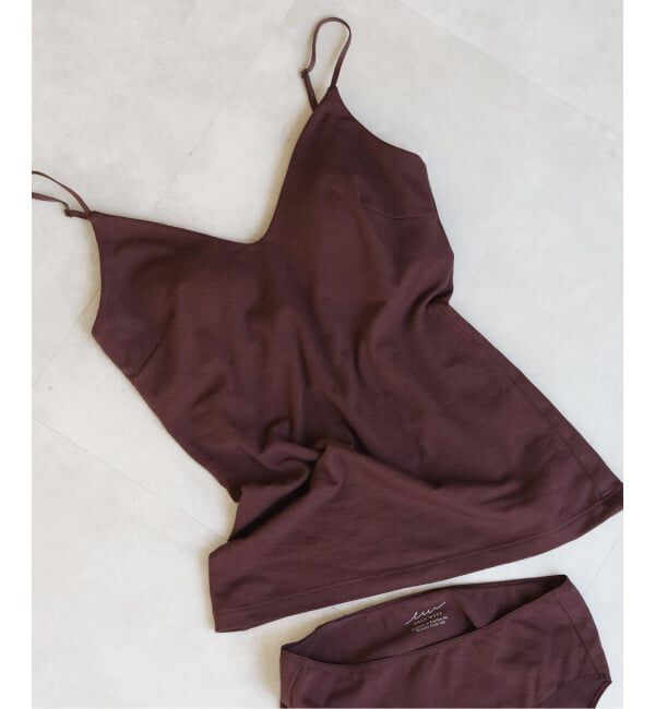 EMILYWEEK「《予約》【RESET】オーガニックコットン混 ブラキャミソール（ブラウン）」|インナー|
