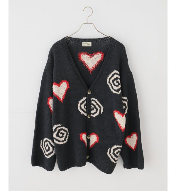 JOINT WORKS「MacMahon Knitting Mills / マクマホンニッティングミルズ Hearts & Swirls Cardigan」|ニット・セーター|ブラック