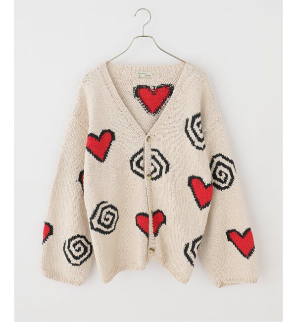 JOINT WORKS「MacMahon Knitting Mills / マクマホンニッティングミルズ Hearts & Swirls Cardigan」|ニット・セーター|ホワイト