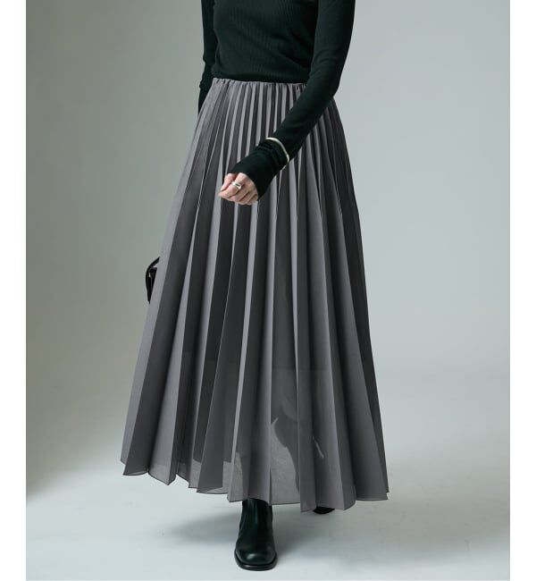 VERMEIL par iena「《追加》アコーディオンプリーツスカート」|スカート|グレー