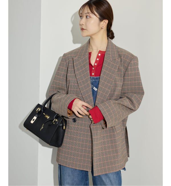 SLOBE IENA「チェックビックジャケット」|テーラードジャケット|