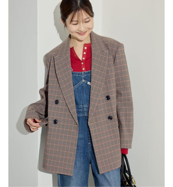 SLOBE IENA「チェックビックジャケット」|テーラードジャケット|